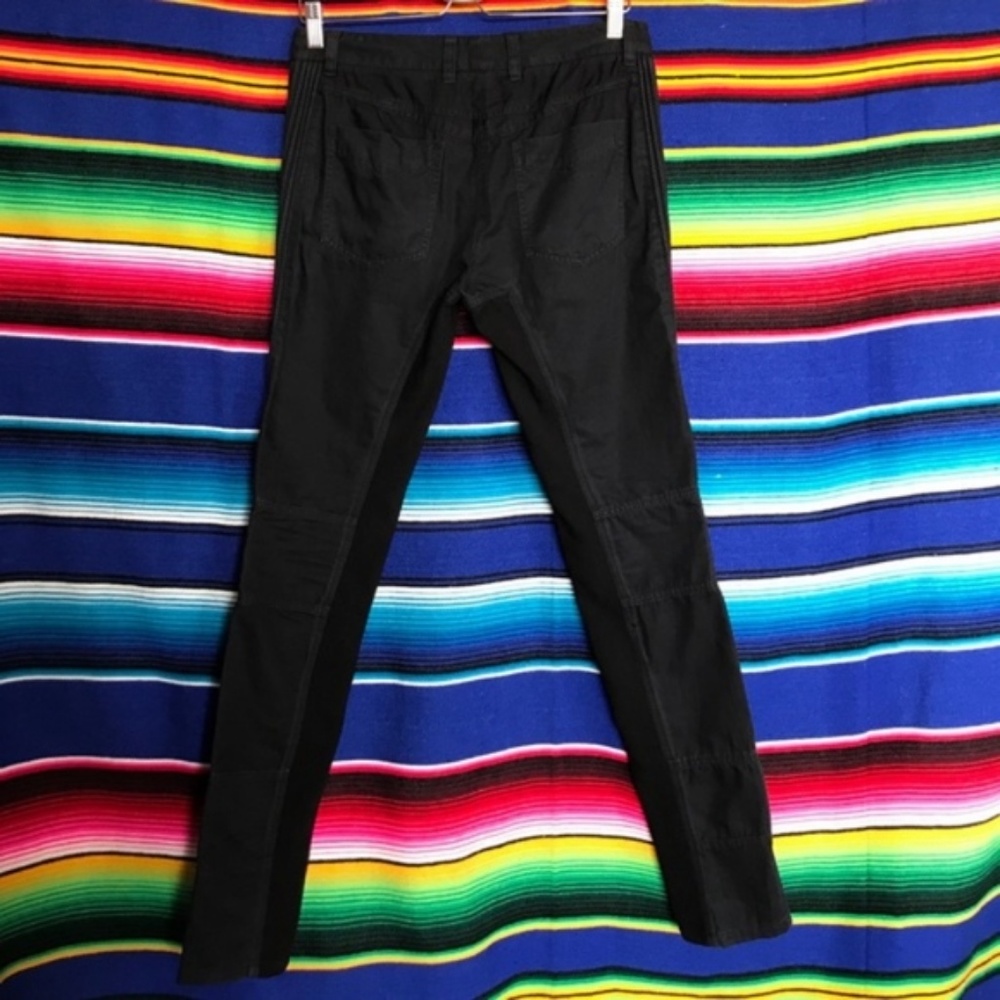 3.1 Phillip Lim Moto Pants w/ Ponte Inserts Biker Quilted Knee Pads Denim Jeans - Picture 6 of 8